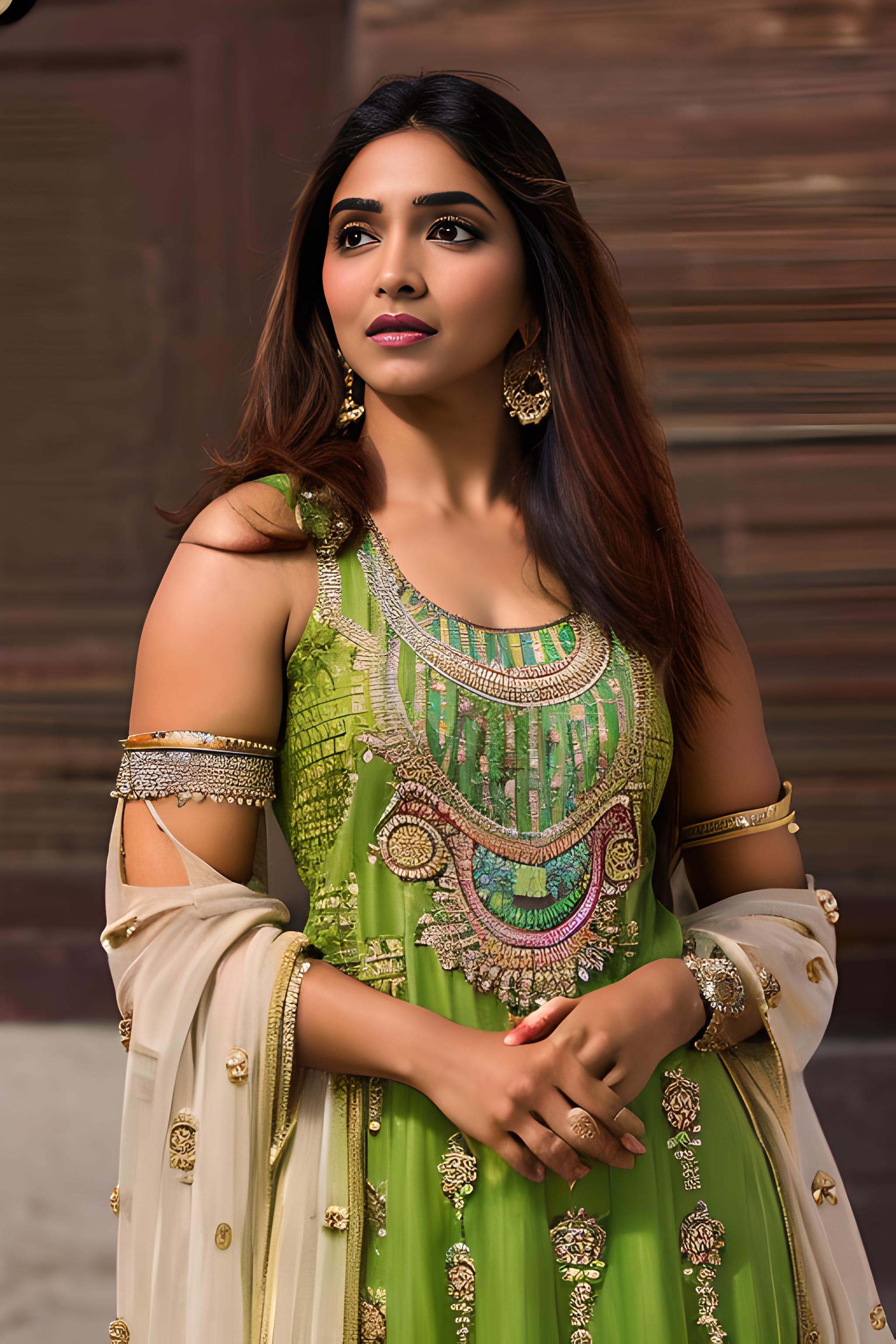 indian girl in salwar,  dress,  traditional dress on Tensor.Art