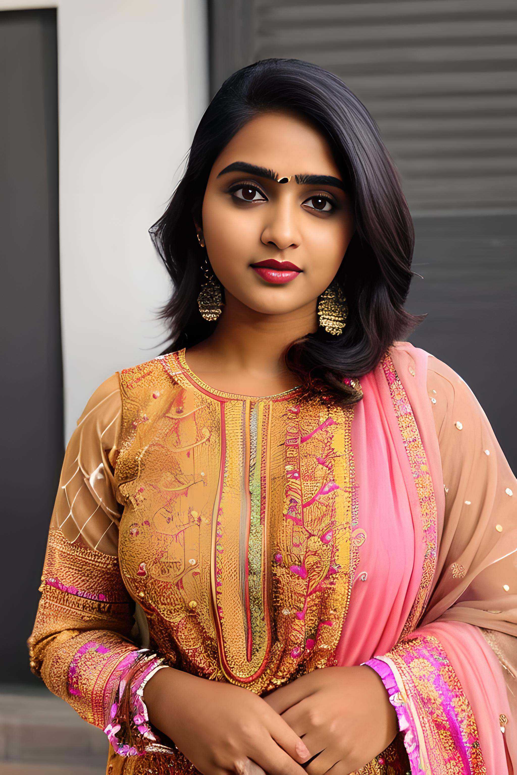 indian girl in salwar,  dress,  traditional dress on Tensor.Art