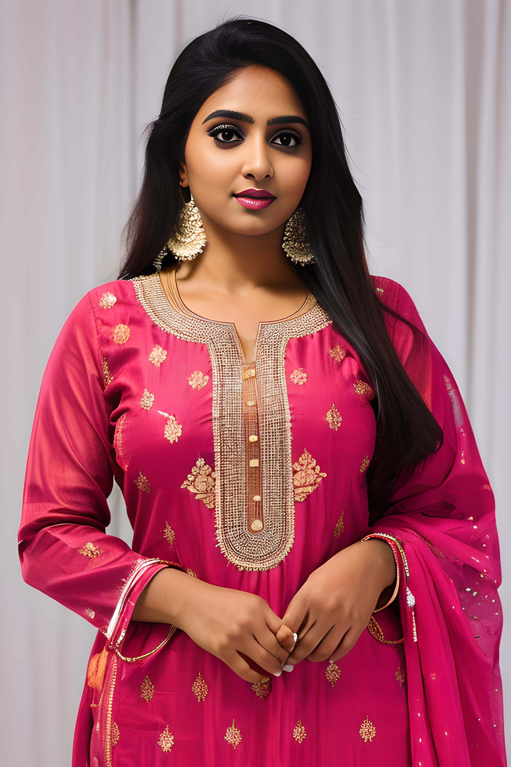 indian girl in salwar,  dress,  traditional dress on Tensor.Art