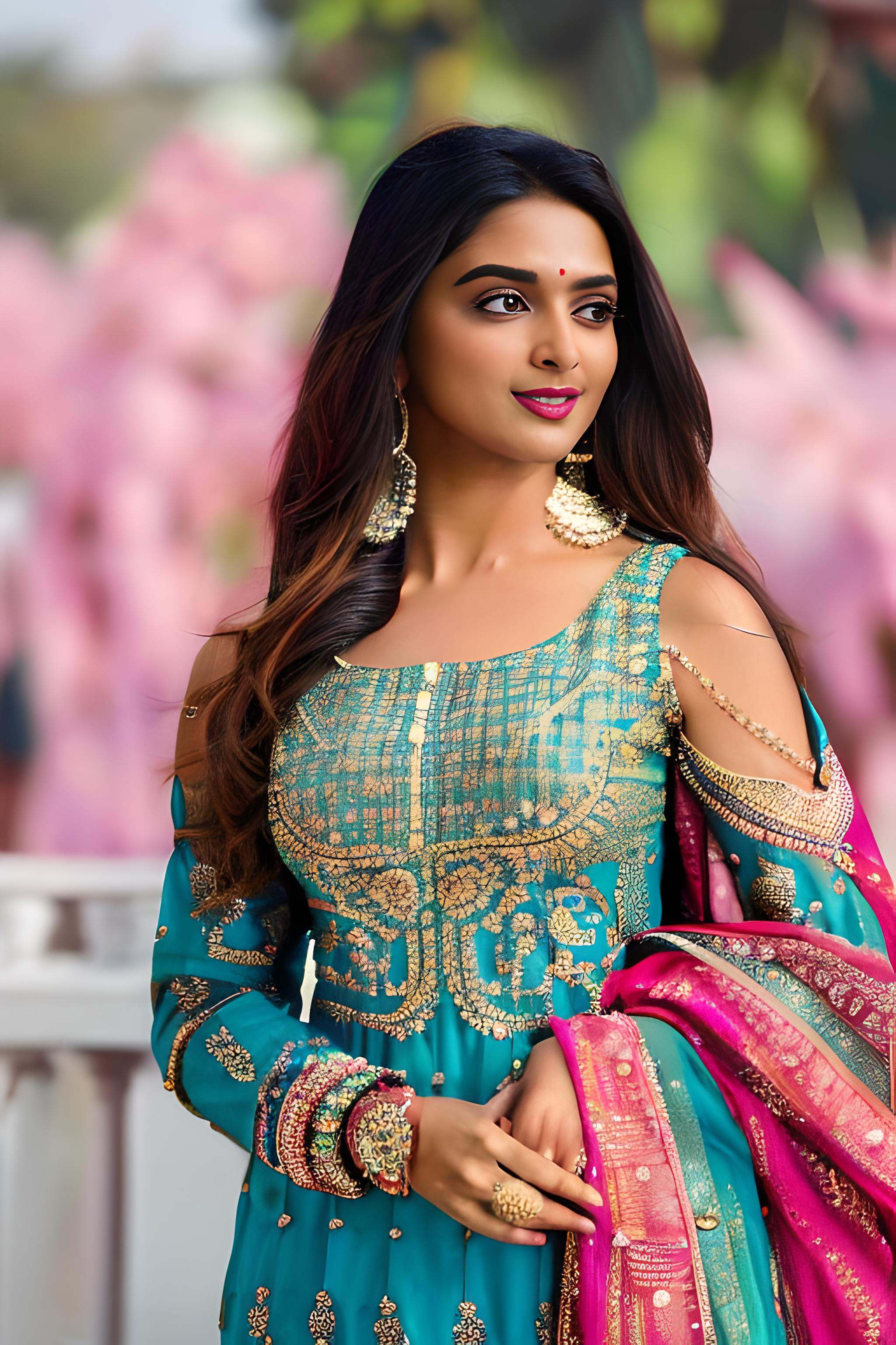 indian girl in salwar,  dress,  traditional dress on Tensor.Art