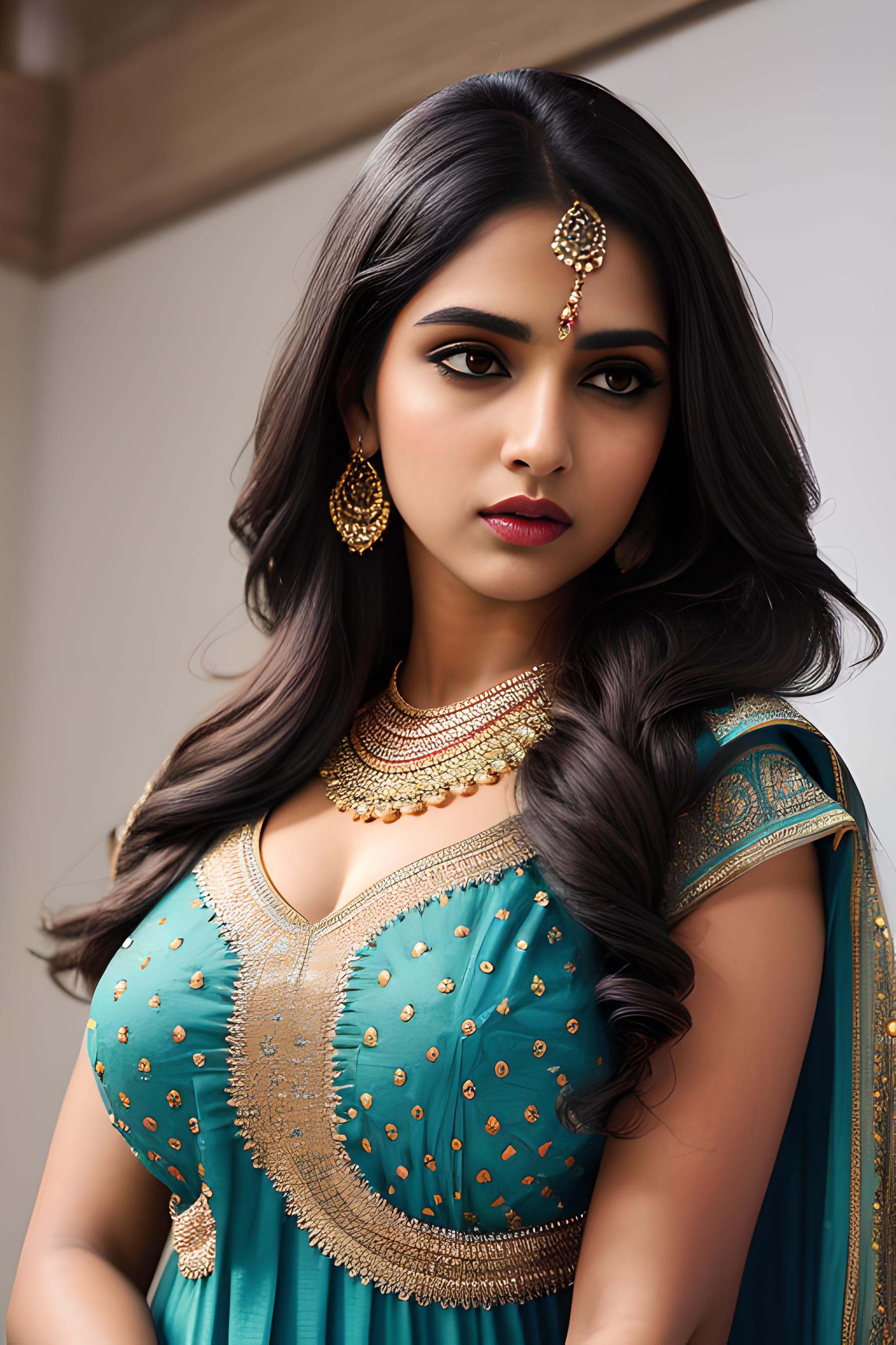 indian girl in salwar,  dress,  traditional dress on Tensor.Art