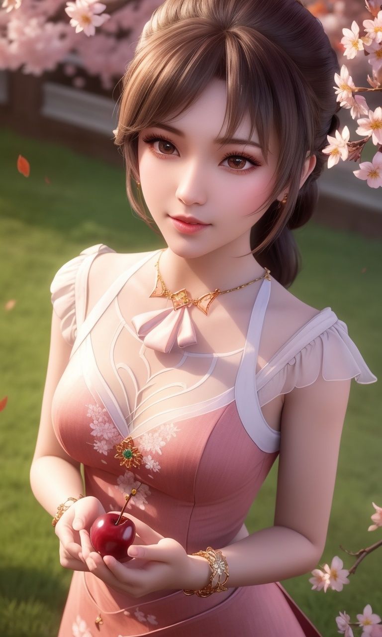 (,1girl, pov,best quality,masterpiece,  ) , ((,cherry_blossoms,  teenage,  , ))<lora:DA_XiaoWuDouKou:0.6>ultra realistic 8k cg, flawless, clean, masterpiece, professional artwork, famous artwork, cinematic lighting, cinematic bloom, perfect face, beautiful face, fantasy, dreamlike, unreal, science fiction, luxury, jewelry, diamond, gold, pearl, gem, sapphire, ruby, emerald, intricate detail, delicate pattern, charming, alluring, seductive, erotic, enchanting, hair ornament, necklace, earrings, bracelet, armlet,halo,autumn leaves, 