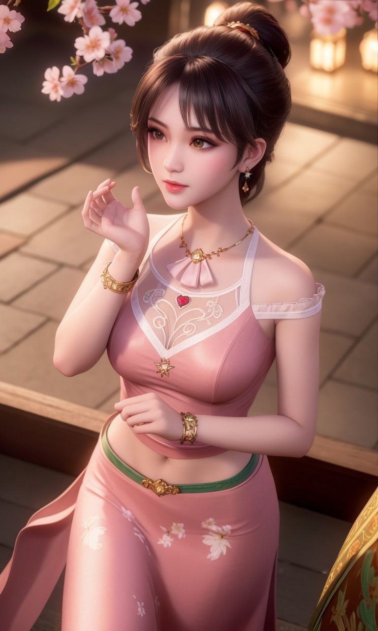 (,1girl, pov,best quality,masterpiece,  ) , ((,cherry_blossoms,  teenage,  , ))<lora:DA_XiaoWuDouKou:0.6>ultra realistic 8k cg, flawless, clean, masterpiece, professional artwork, famous artwork, cinematic lighting, cinematic bloom, perfect face, beautiful face, fantasy, dreamlike, unreal, science fiction, luxury, jewelry, diamond, gold, pearl, gem, sapphire, ruby, emerald, intricate detail, delicate pattern, charming, alluring, seductive, erotic, enchanting, hair ornament, necklace, earrings, bracelet, armlet,halo,autumn leaves, 