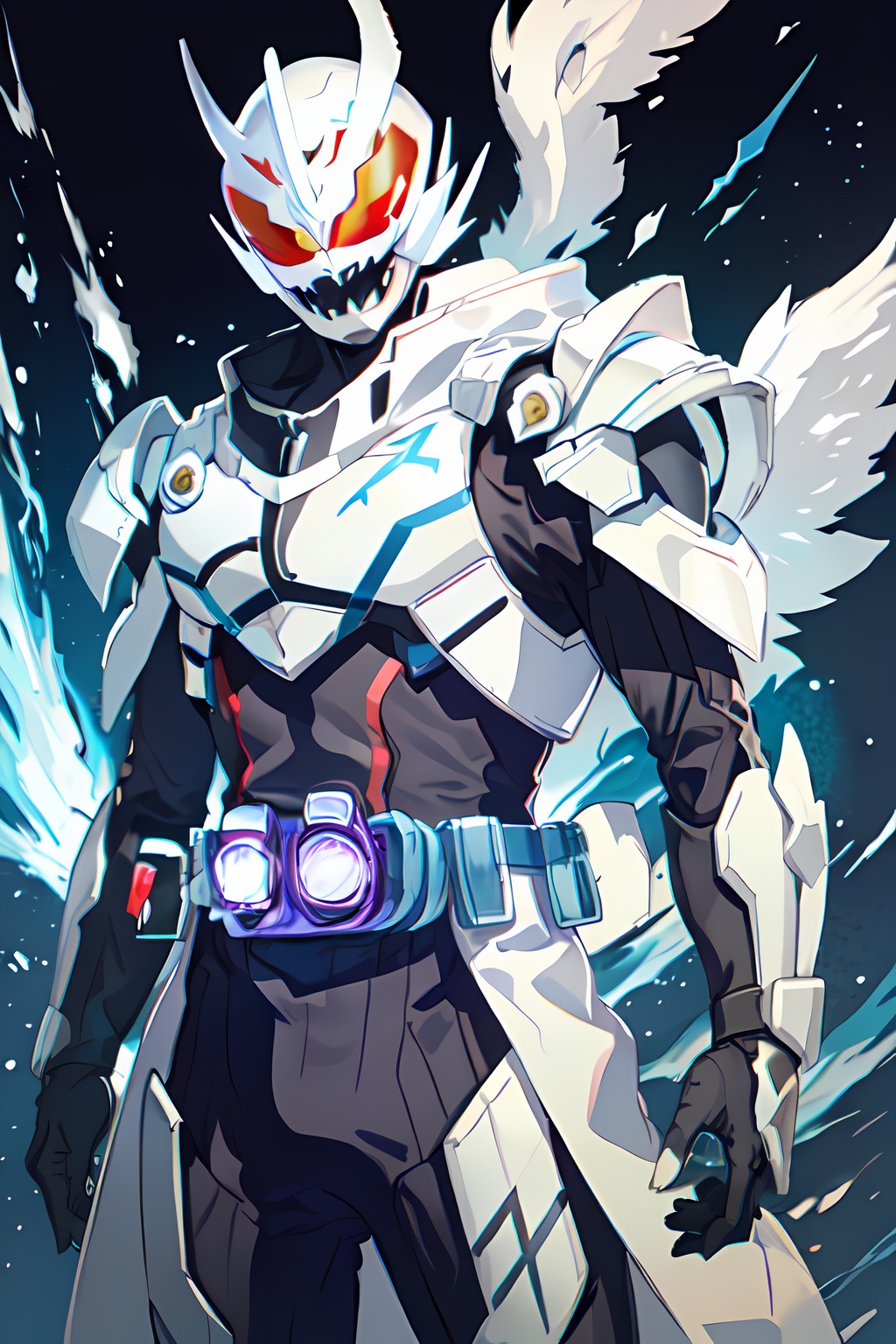 white_fox,  devil,  helmet on Tensor.Art