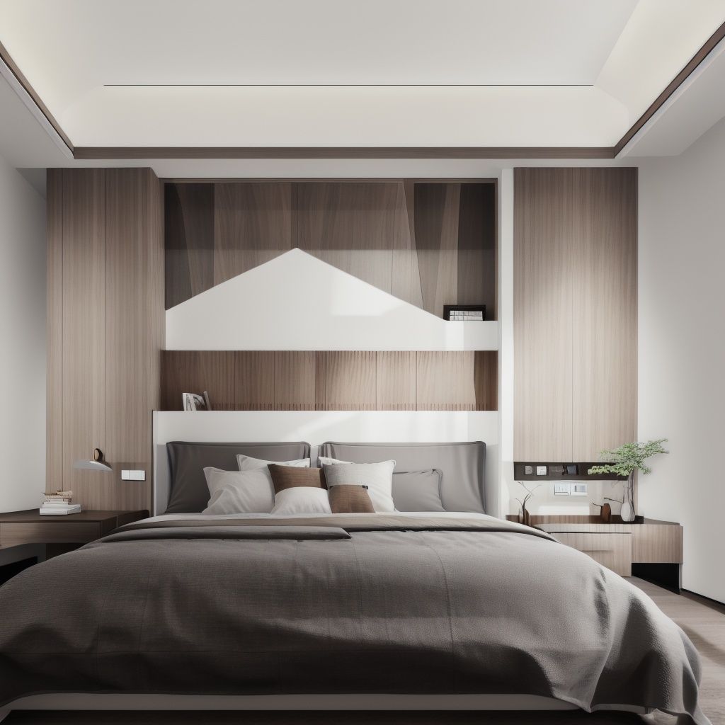 Bedroom,bedside table,linen soffa,wooden_floor,white,light color