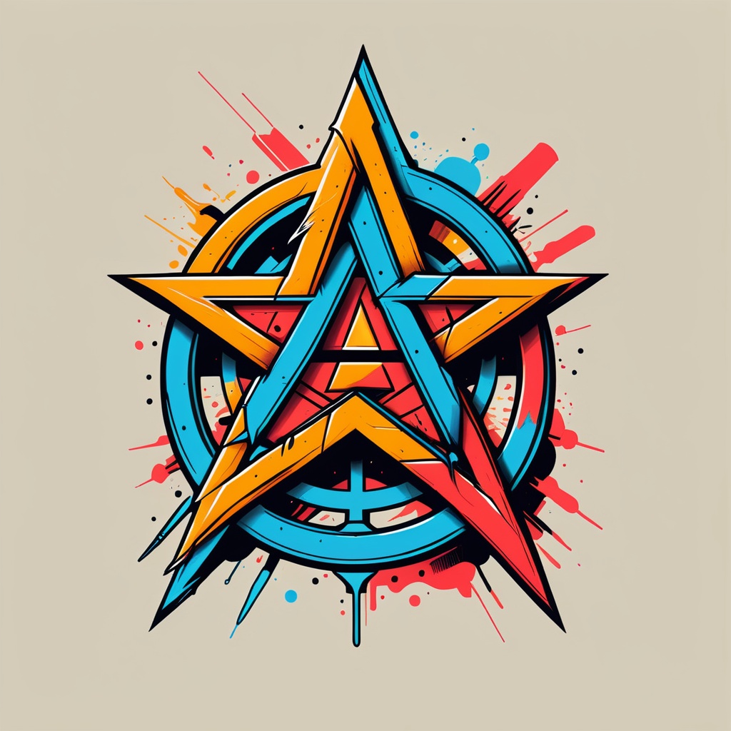 Excellence masterpice T-shirt design illustration of of anarchy symbol,  sharper,  clean lines on Tensor.Art