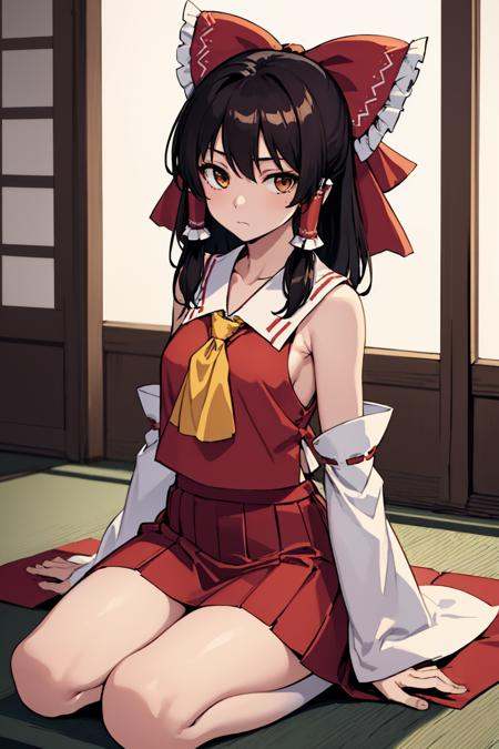 solo,  1girl,  hakurei reimu on Tensor.Art