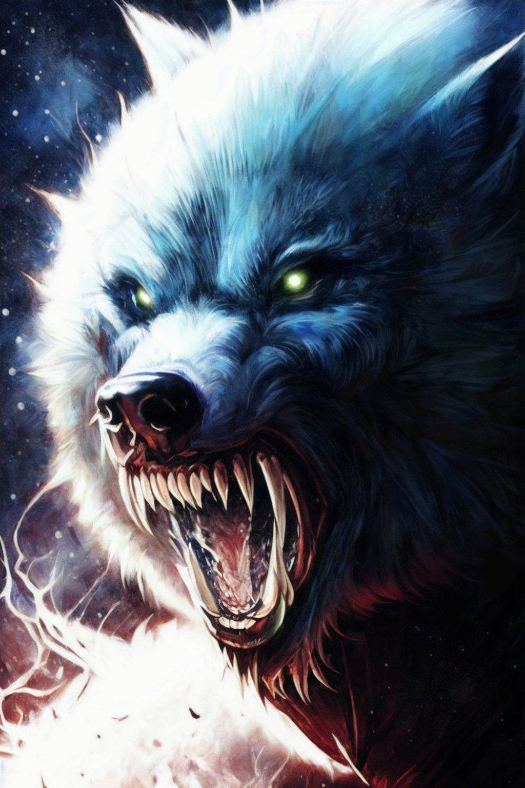 white werewolf by Lucas Graciano,  full body,  closeup on Tensor.Art