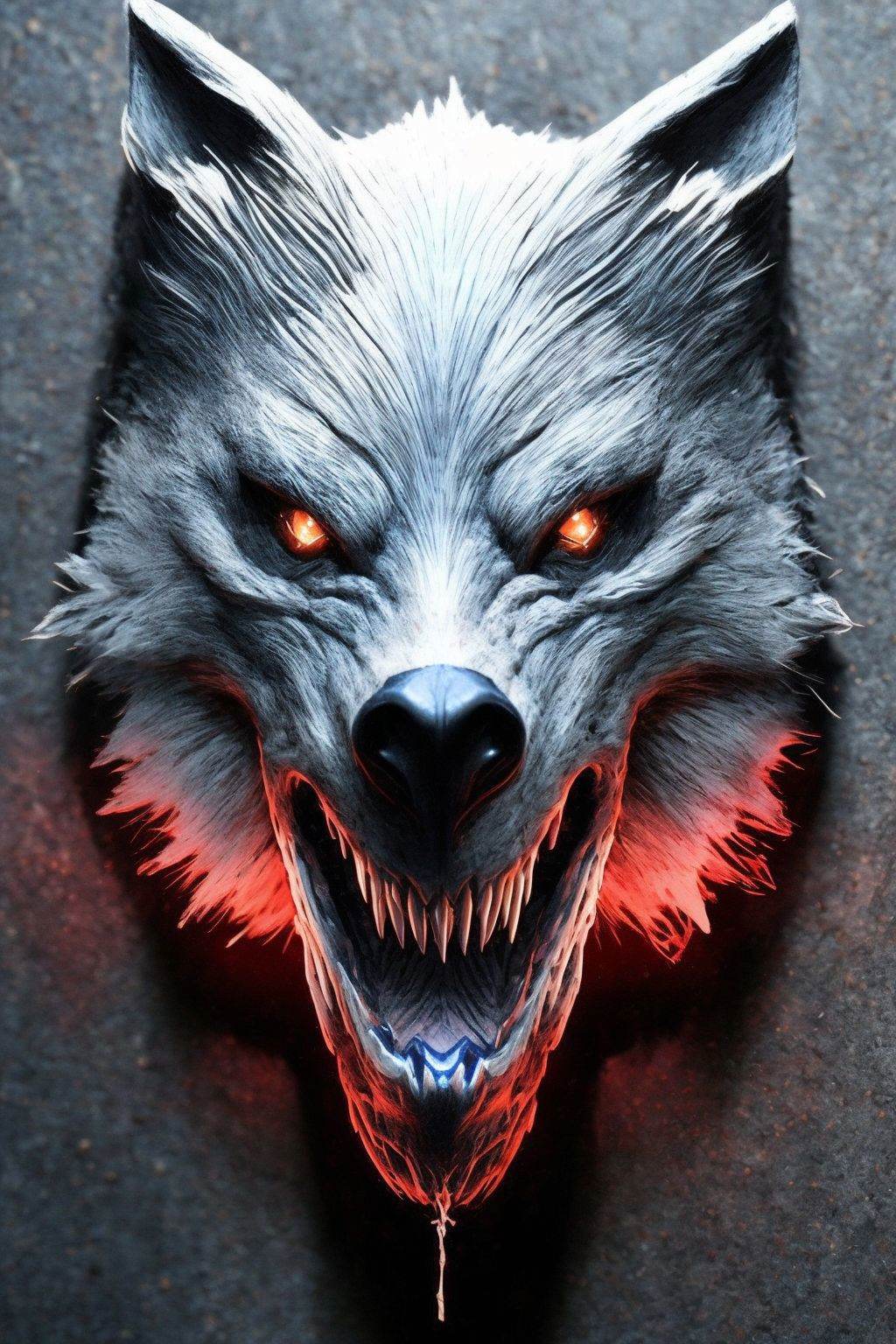 white werewolf,  epoxy_skull on Tensor.Art
