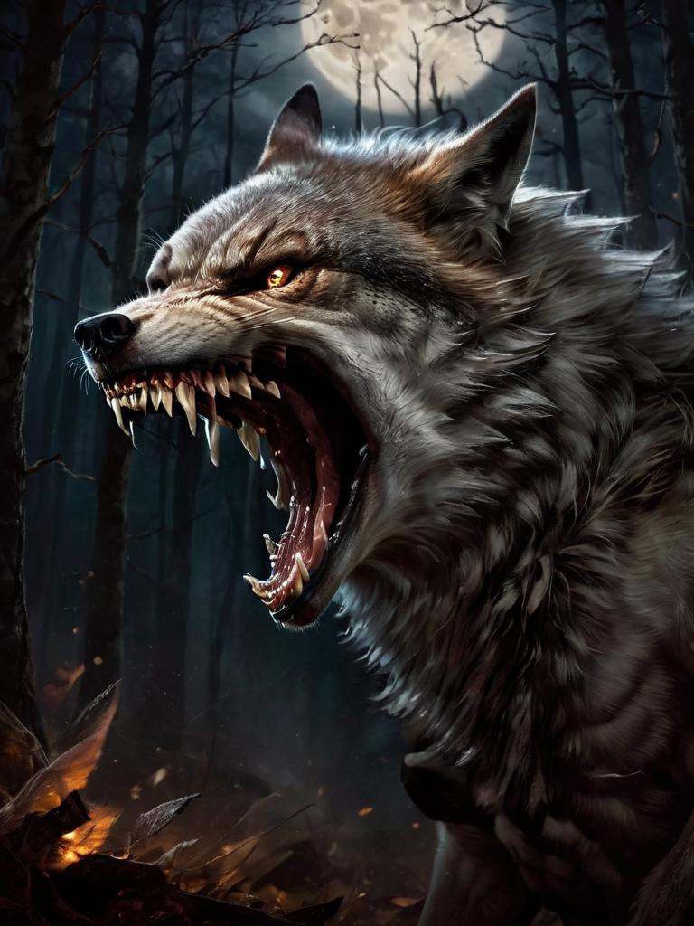 (masterpiece),  brown fur,  open jaws on Tensor.Art