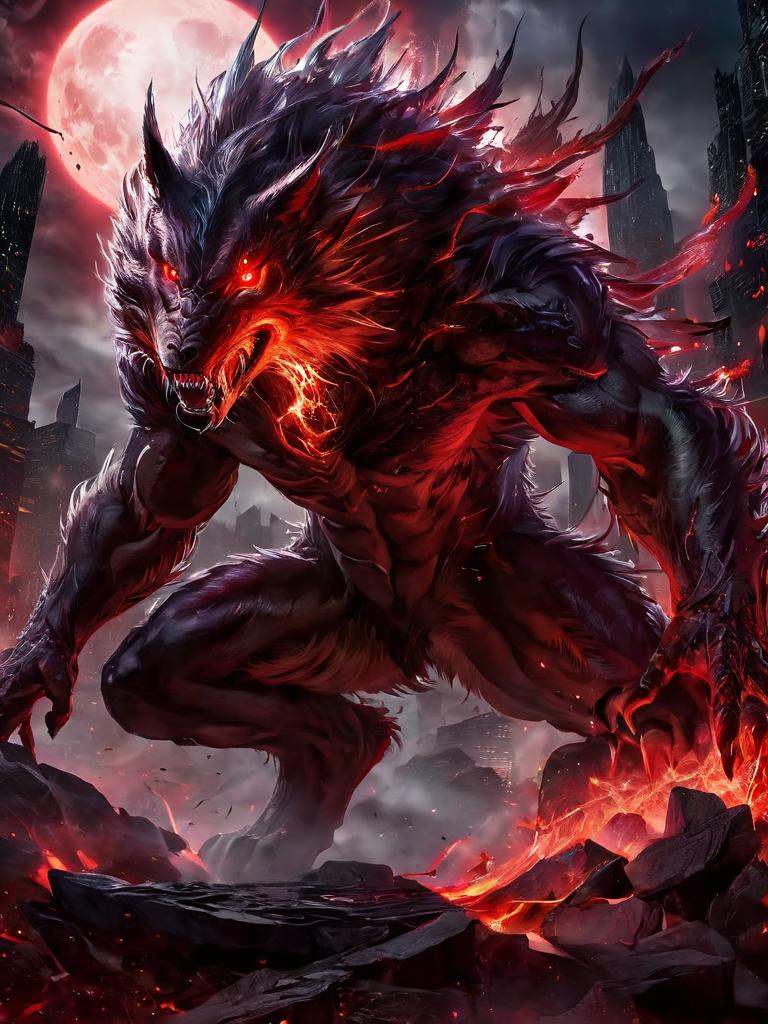 werewolf,  shapeshifter,  transforming on Tensor.Art