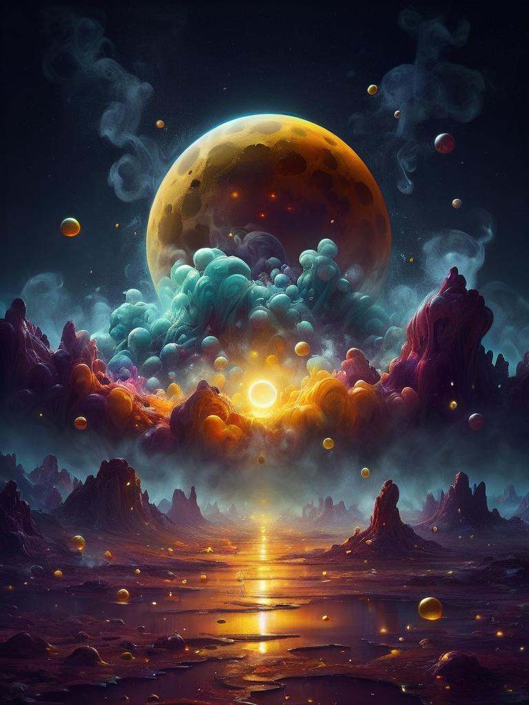 golden moon,  full moon,  sky on Tensor.Art