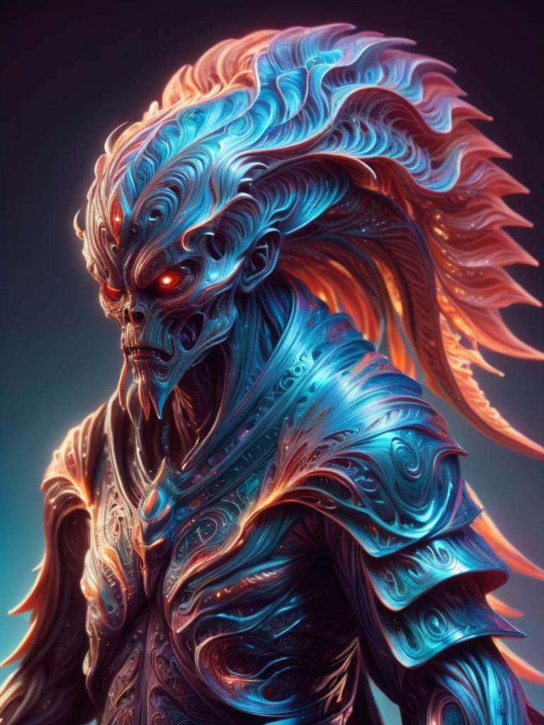 art by Marek Okon and dan mumford,  Yarn model of a large Brother,  the Brother is Luminous on Tensor.Art