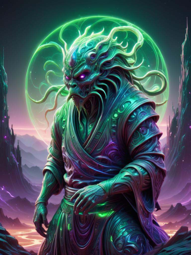 art by Marek Okon and dan mumford,  Yarn model of a large Brother,  the Brother is Luminous on Tensor.Art