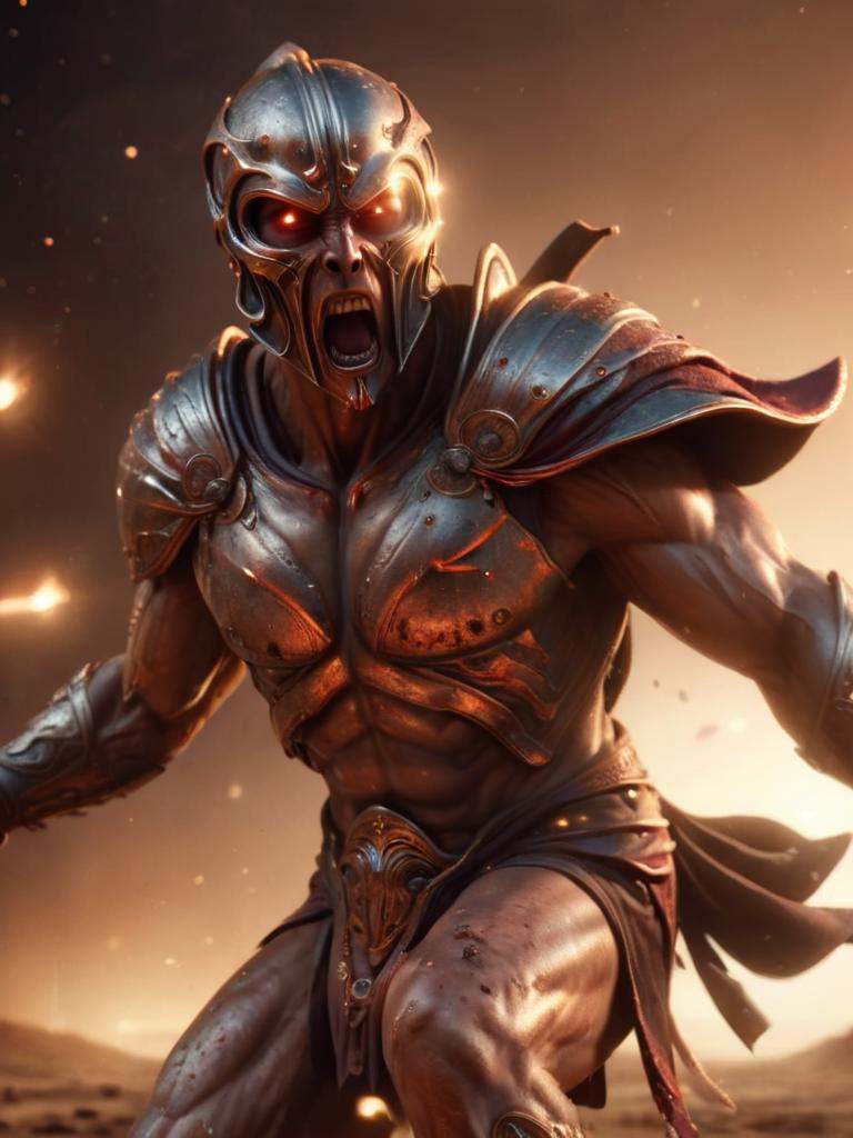 photorealistic,  Magnificent scene,  1man spartan warrior on Tensor.Art