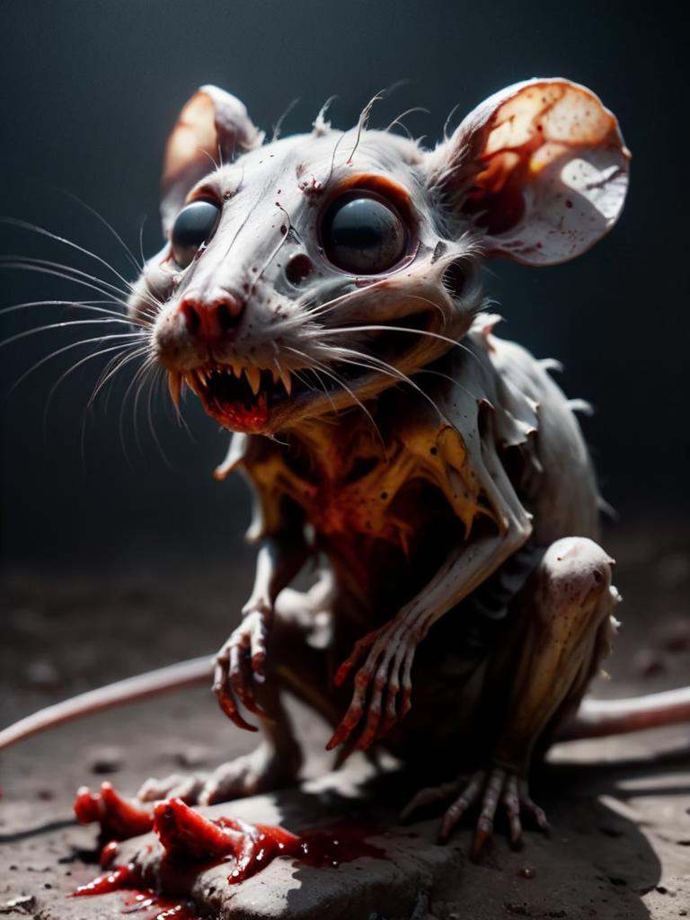 full body shot,  rat looking for food,  evil rat on Tensor.Art