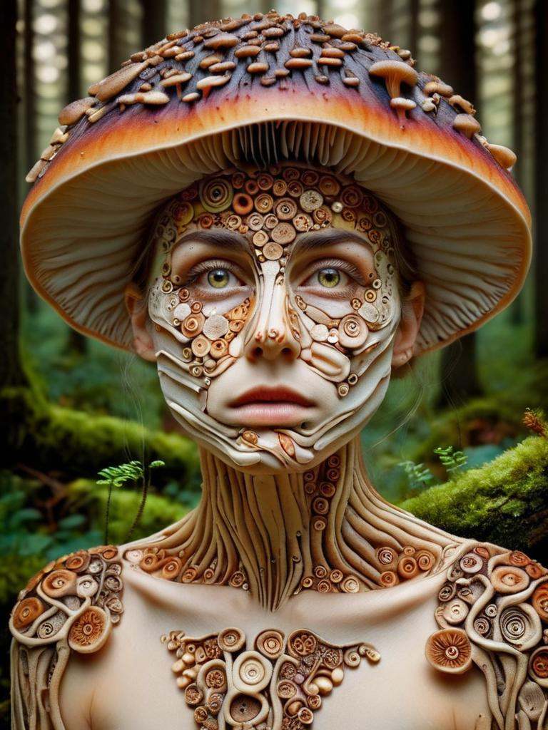 woman in a mythical forest,  masterpiece,  perfect face on Tensor.Art