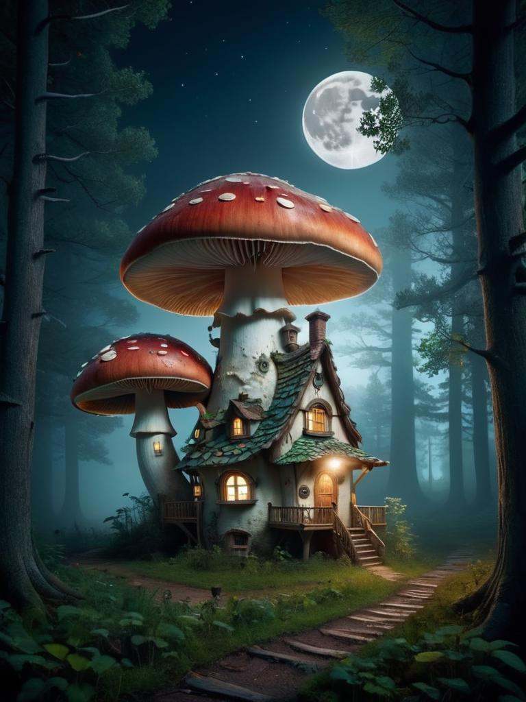 tree houses,  trees,  forest on Tensor.Art