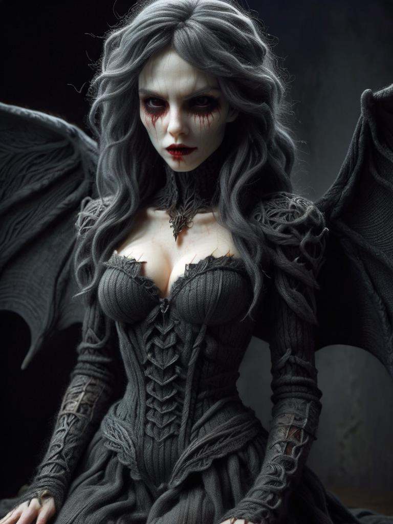 (by Richard Hamilton) (by Adam Martinakis ,  Ellen Jewett ) a female vampire with fang dark fantasy,  gothic horror [: [ o...