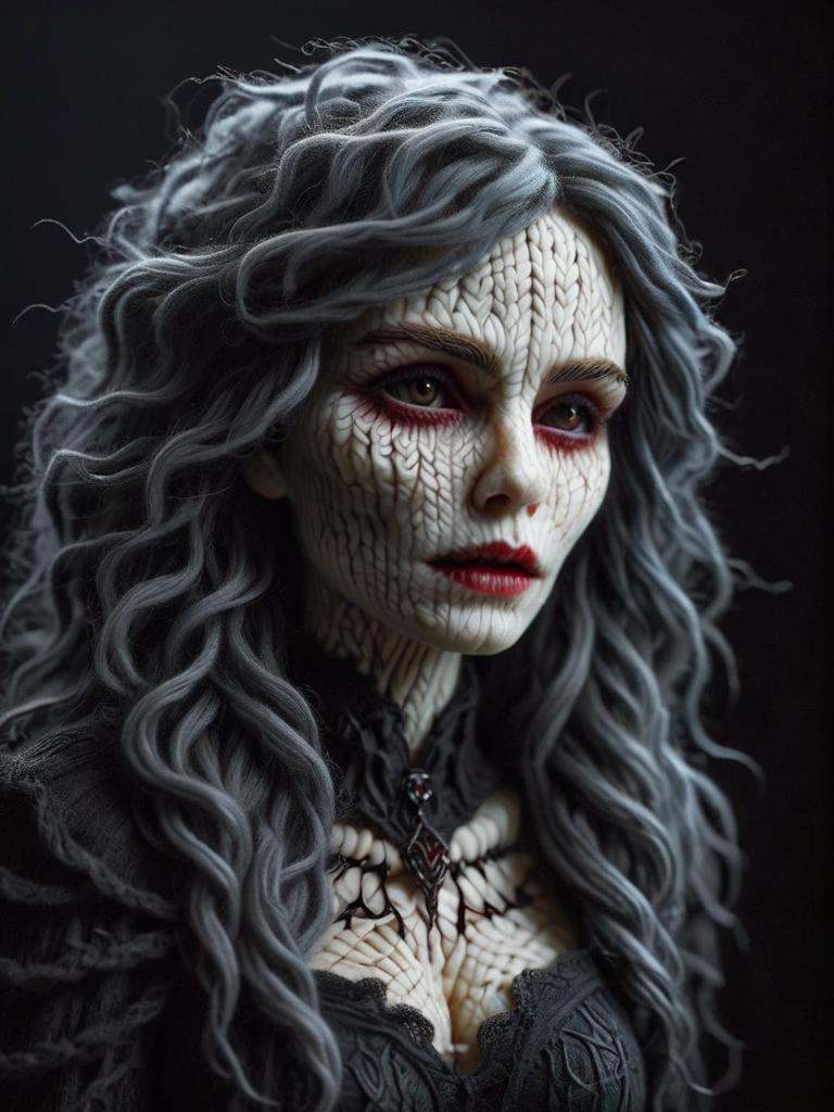(by Richard Hamilton) (by Adam Martinakis ,  Ellen Jewett ) a female vampire with fang dark fantasy,  gothic horror [: [ o...
