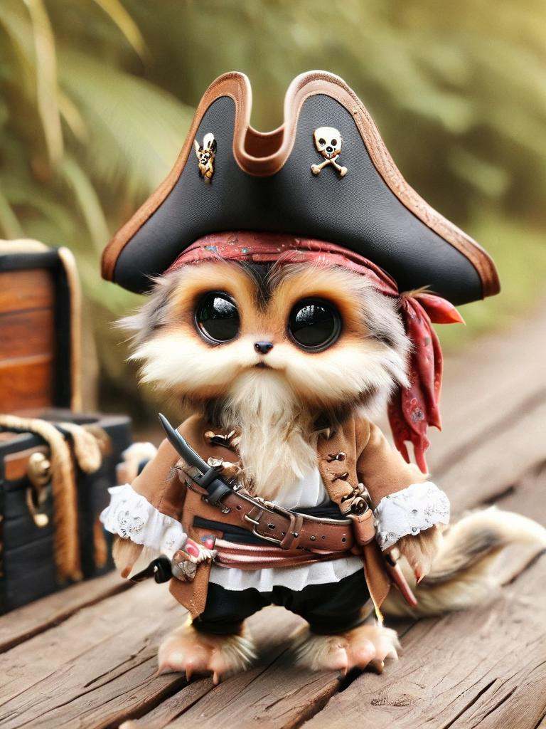 fur pirates,  cute fur pirate,  instagram model on Tensor.Art