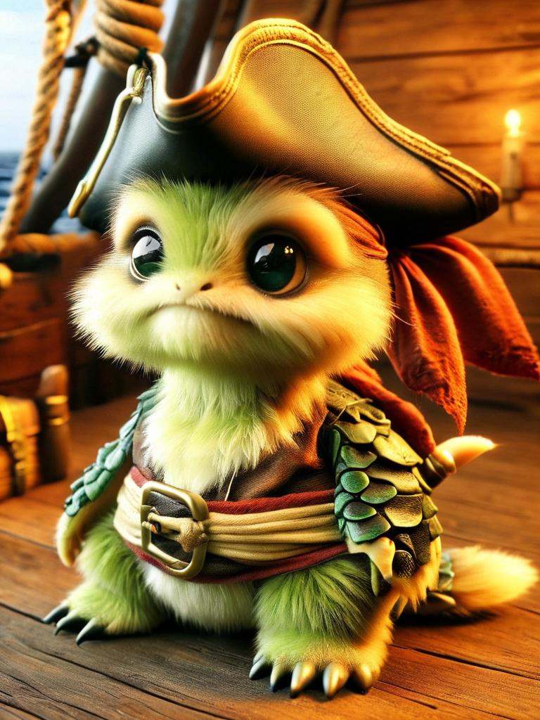 fur pirates,  turtle,  hook on Tensor.Art