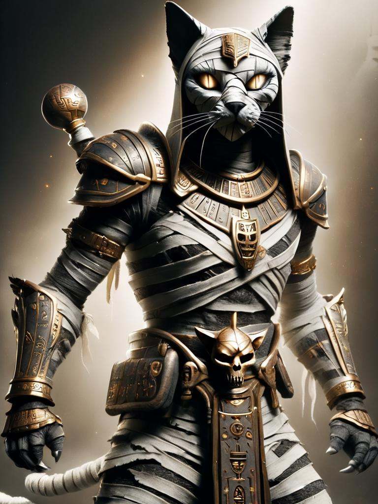 bastet,  cat,  a male warrior bastet on Tensor.Art