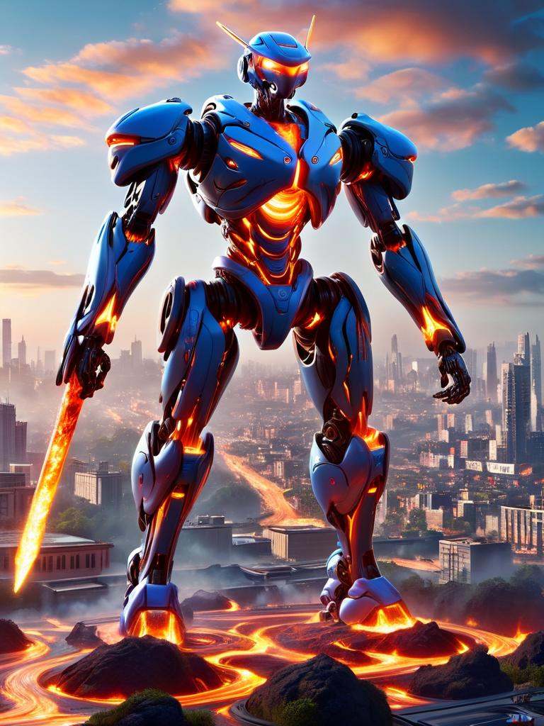 mecha,  sky,  cloud on Tensor.Art