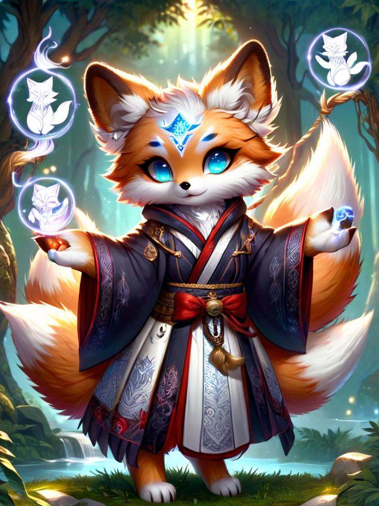 kitsune,  illusionist,  illusionist outfit on Tensor.Art