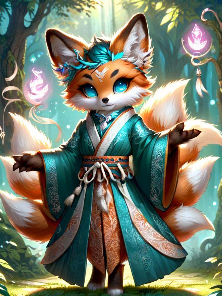 kitsune,  illusionist,  illusionist outfit on Tensor.Art