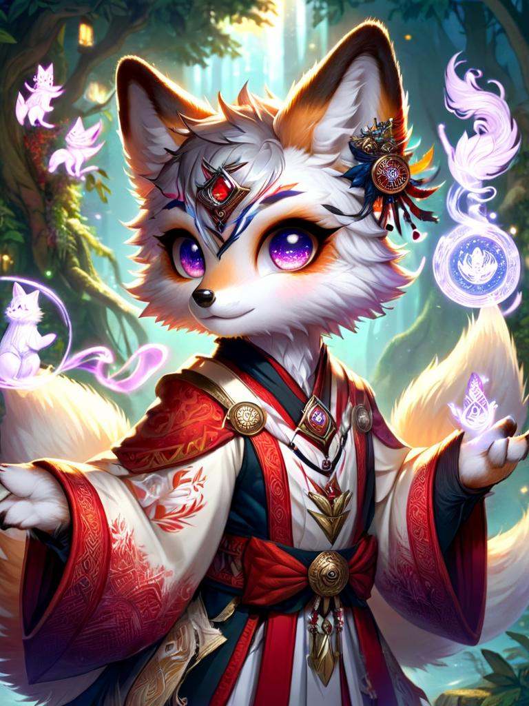 kitsune,  illusionist,  illusionist outfit on Tensor.Art