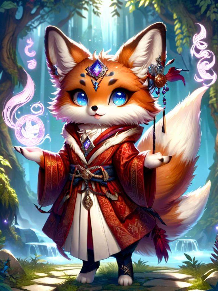 kitsune,  illusionist,  illusionist outfit on Tensor.Art