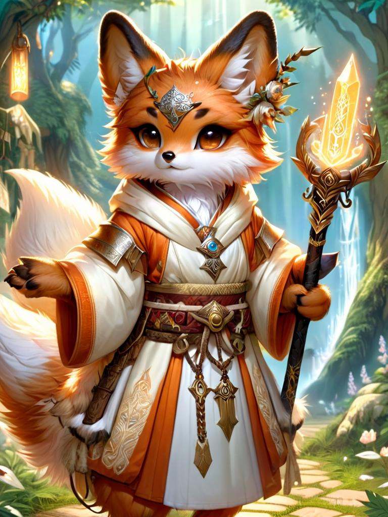 kitsune,  cleric,  cleric outfit on Tensor.Art