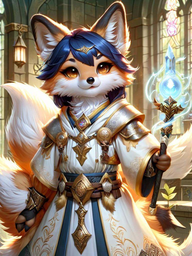 kitsune,  cleric,  cleric outfit on Tensor.Art