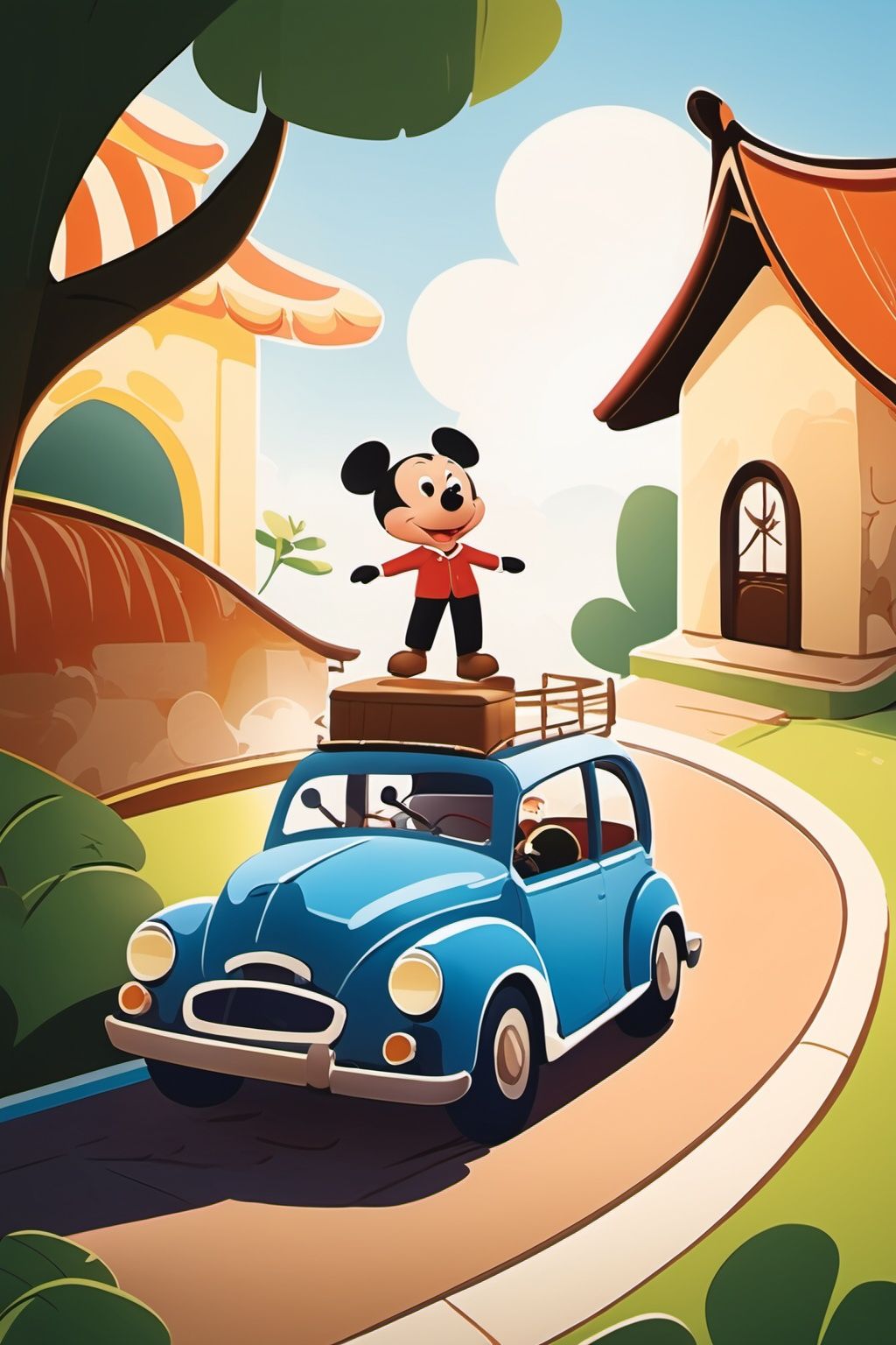  毛毛酱,彩色背景,风景,Disney's little man 001tuyafengge KIDS ILLUSTRATION
