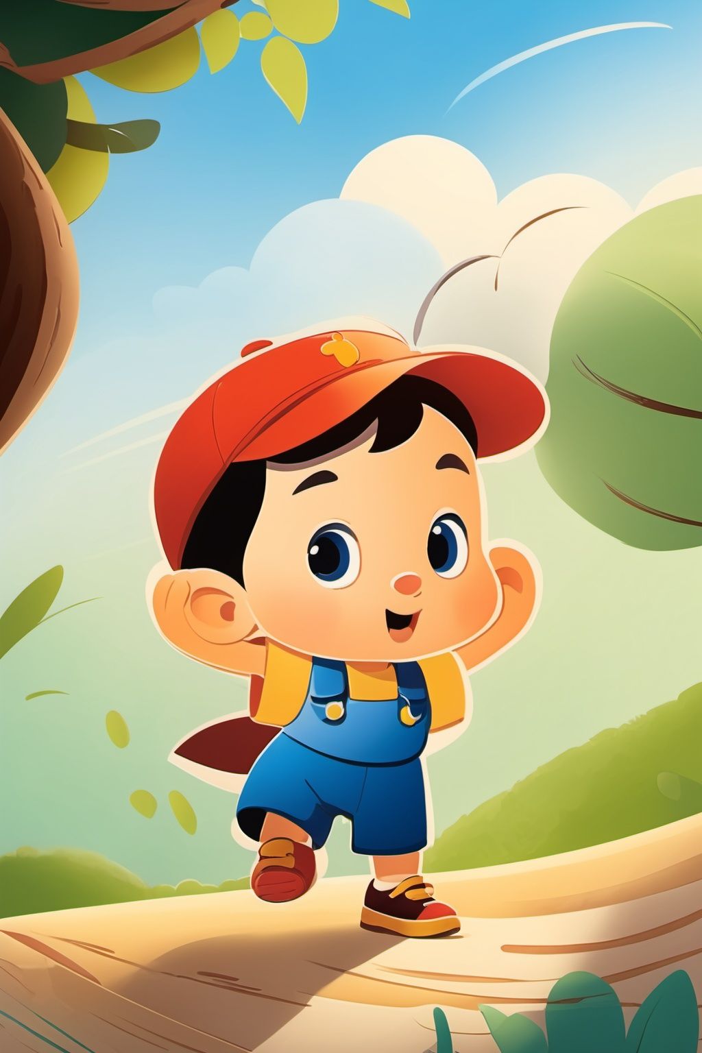  毛毛酱,彩色背景,风景,Disney's little man 001tuyafengge KIDS ILLUSTRATION
