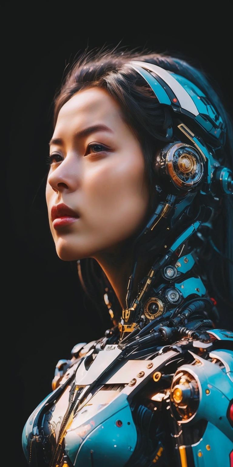 1 Girl,  looking at viewer,  Mecha body on Tensor.Art