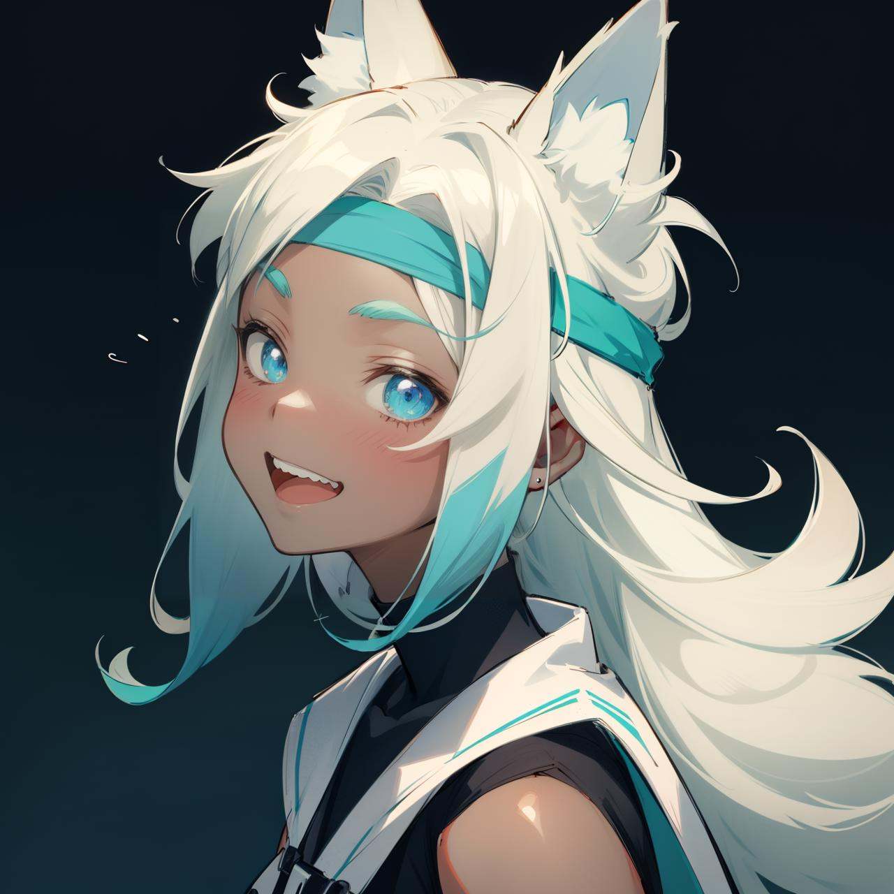 a cute girl smirking,  stylish,  happy smile on Tensor.Art