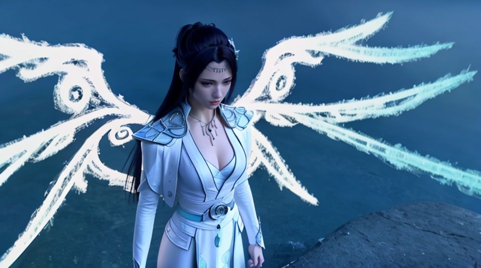 1 girl,Breasts,solo,wing,Optical wings,wing,cloud,jewelry,Long hair,necklace,solo,Blue Sky Background,,<lora:fdb7fb5fcc2147b3f40b436a6bb0a585e1adb2fc46f233e236d06346a1ddac8f:0.6>