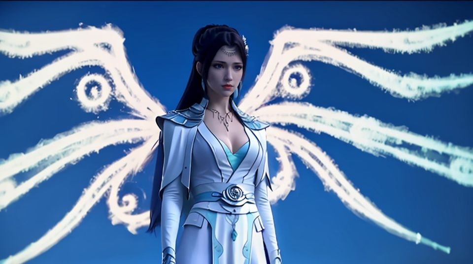 1 girl,Breasts,solo,wing,Optical wings,wing,cloud,jewelry,Long hair,necklace,solo,Blue Sky Background,,<lora:fdb7fb5fcc2147b3f40b436a6bb0a585e1adb2fc46f233e236d06346a1ddac8f:0.6>