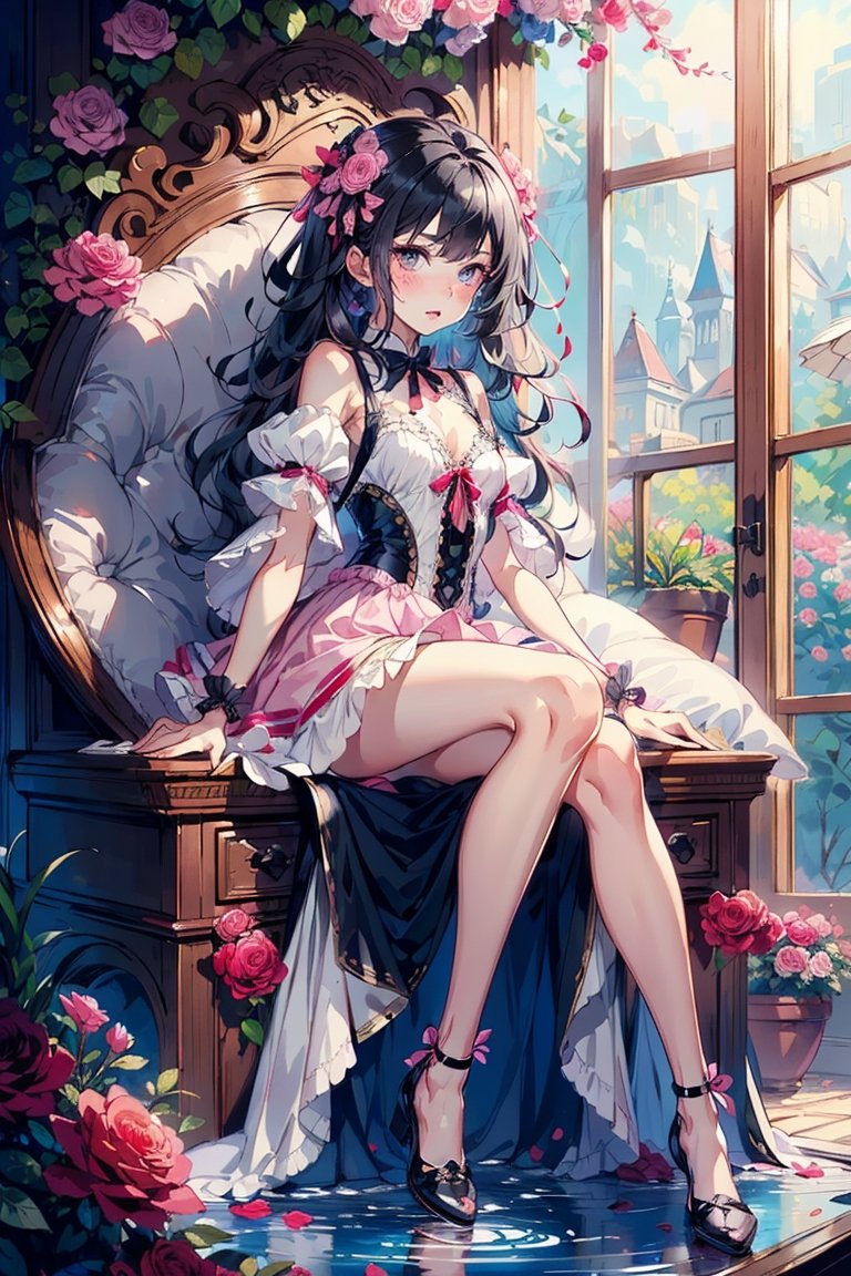 (Gray eyes,  black hair,  medium hair on Tensor.Art
