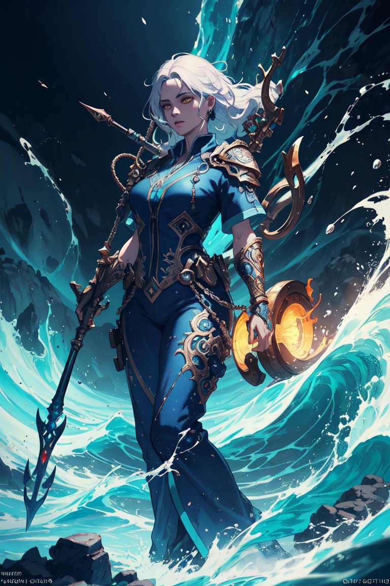 T-shirt design,  Poseidon,  lord of the seas on Tensor.Art