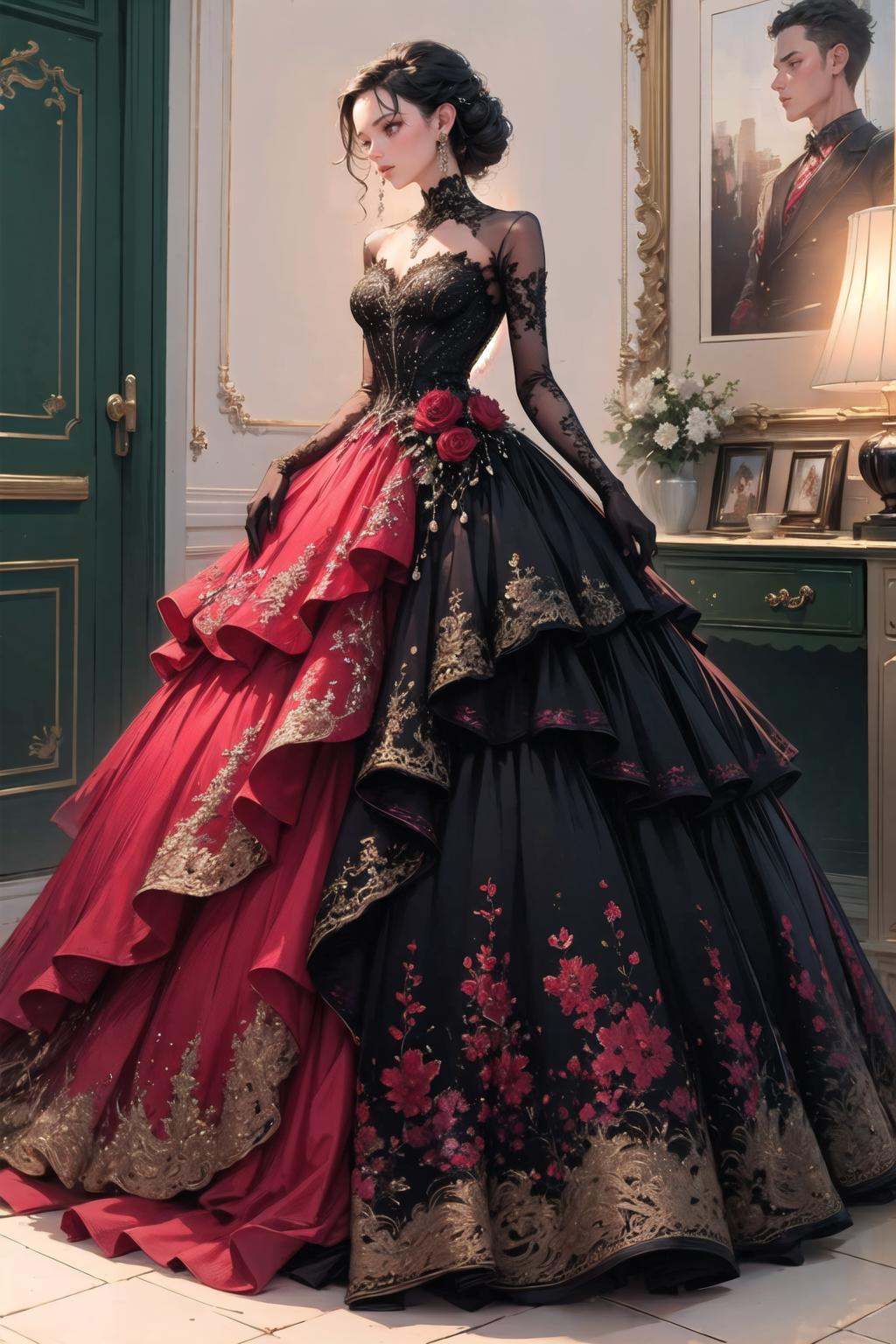 wrenchelegadome,  black dress,  1girl on Tensor.Art