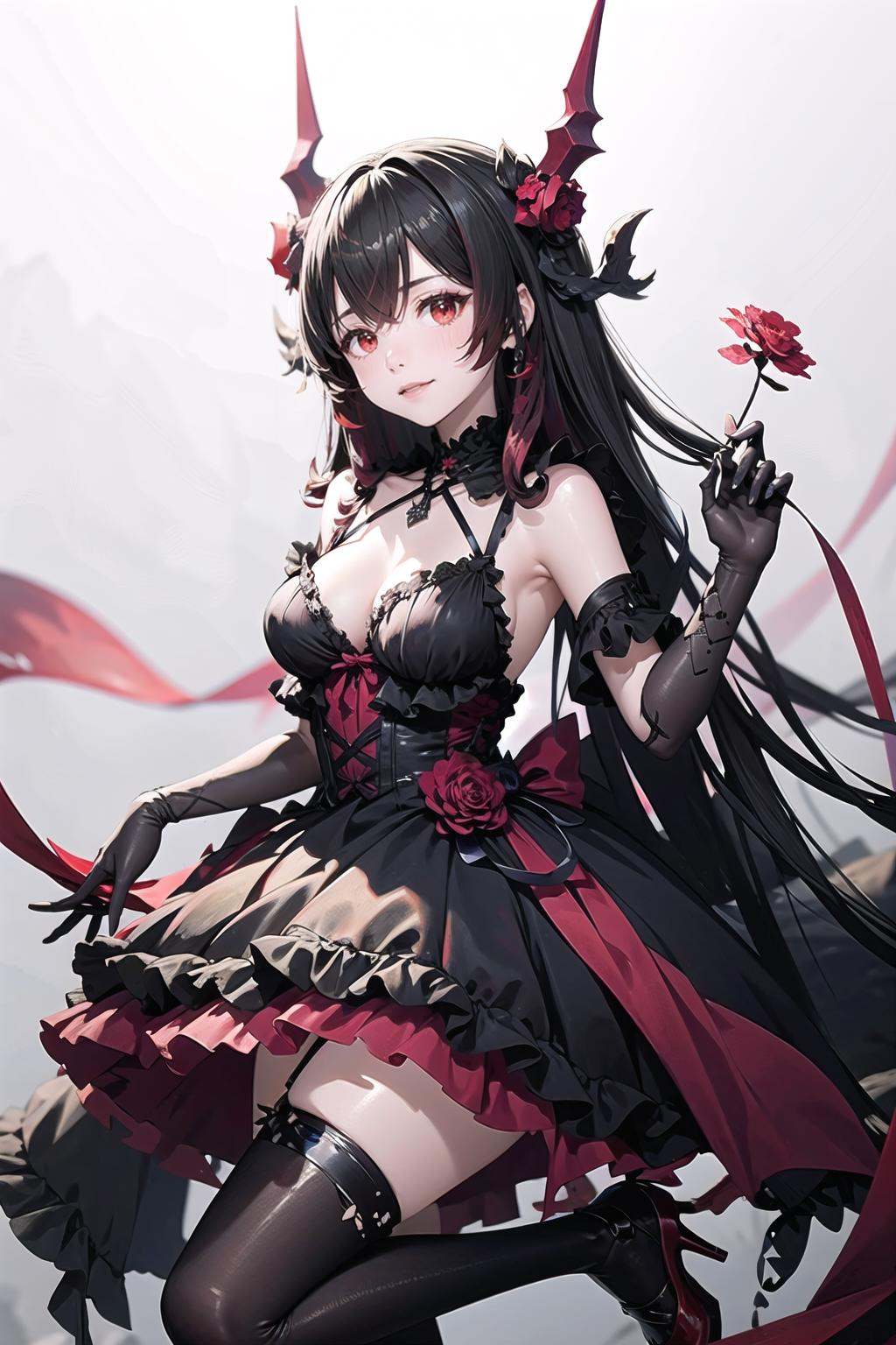wrenchlogown,  high heels,  frills on Tensor.Art