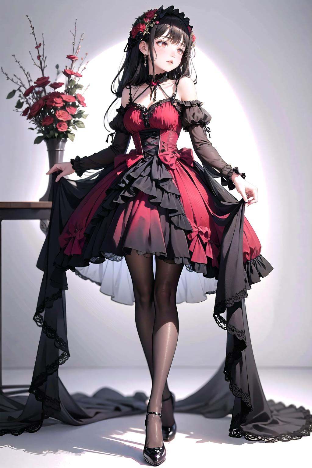 wrenchlogown,  pantyhose,  high heels on Tensor.Art