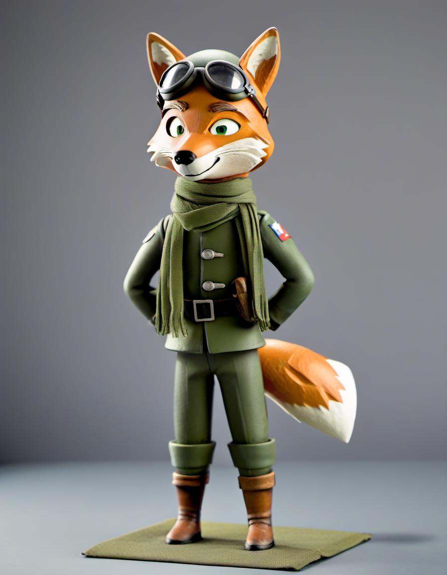 clay,  a fox pilot,  aeroplane on Tensor.Art