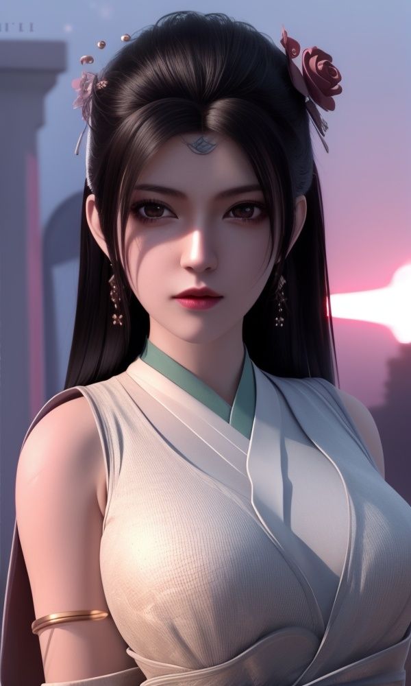 (,1girl, ,best quality, )<lora:336-DA-仙武传-楚萱儿:0.7>,, ,masterpiece, (( , )),, realistic,science fiction,mole, ultra realistic 8k cg, ,tamari \(flawless\),   ,red moon, black rose,     (()), (),