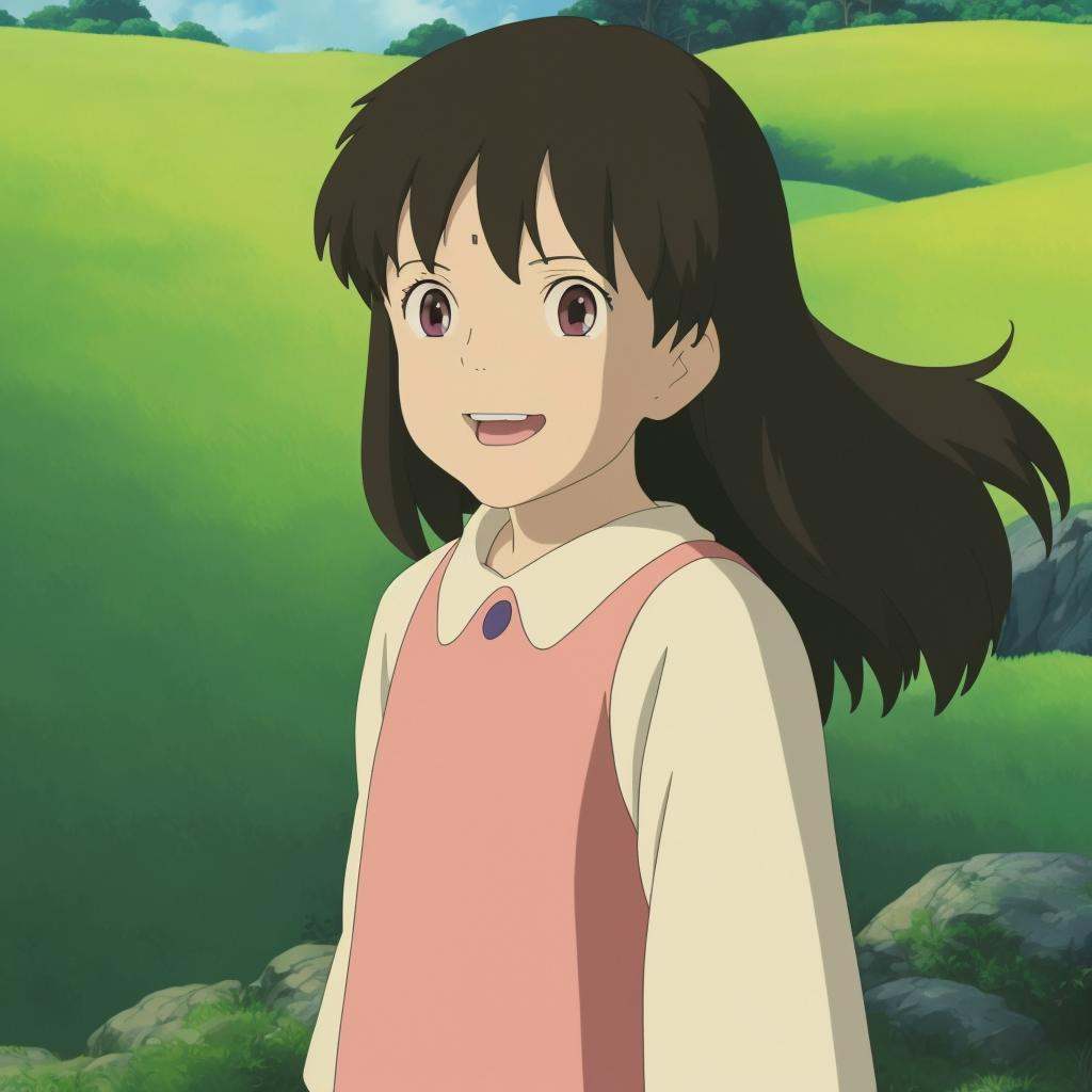 Portrait of a happy child, StdGBRedmAF, Studio Ghibli,<lora:StdGBRedmAF15Config4WithTE:1>