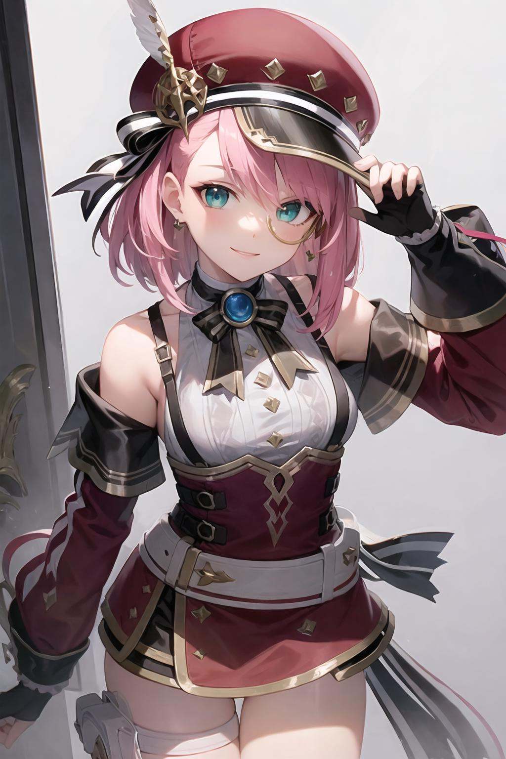 hat,  pink hair,  gloves by ishiwatafox117 on Tensor.Art
