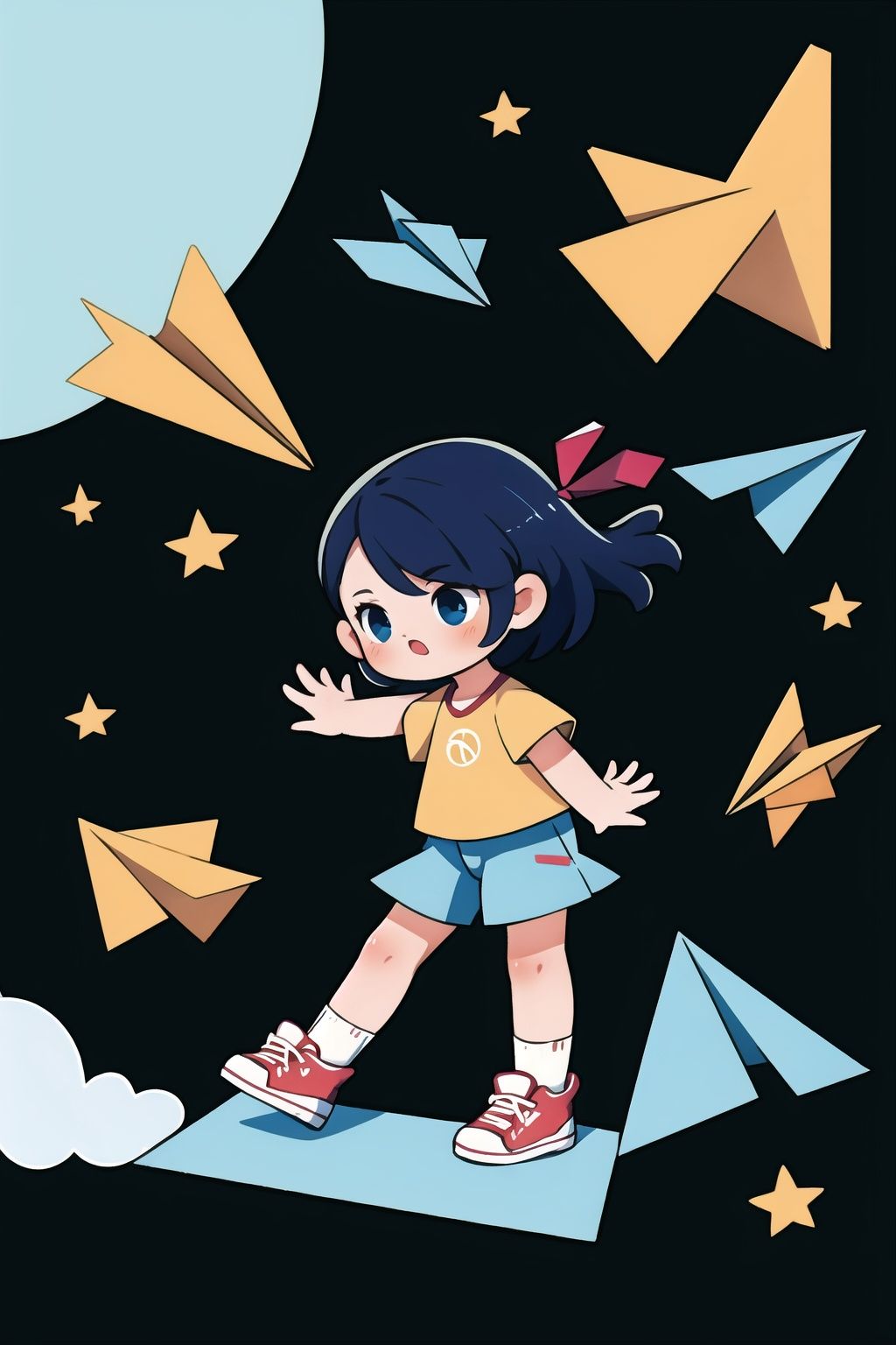  absurdres,incredibly absurdres,reality,realistic,,(solo:1.2),1girl,full_shot,,zgct color,Energetic girl, MG_ip,,Paper Airplane